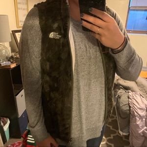 Reversible North Face fur vest
